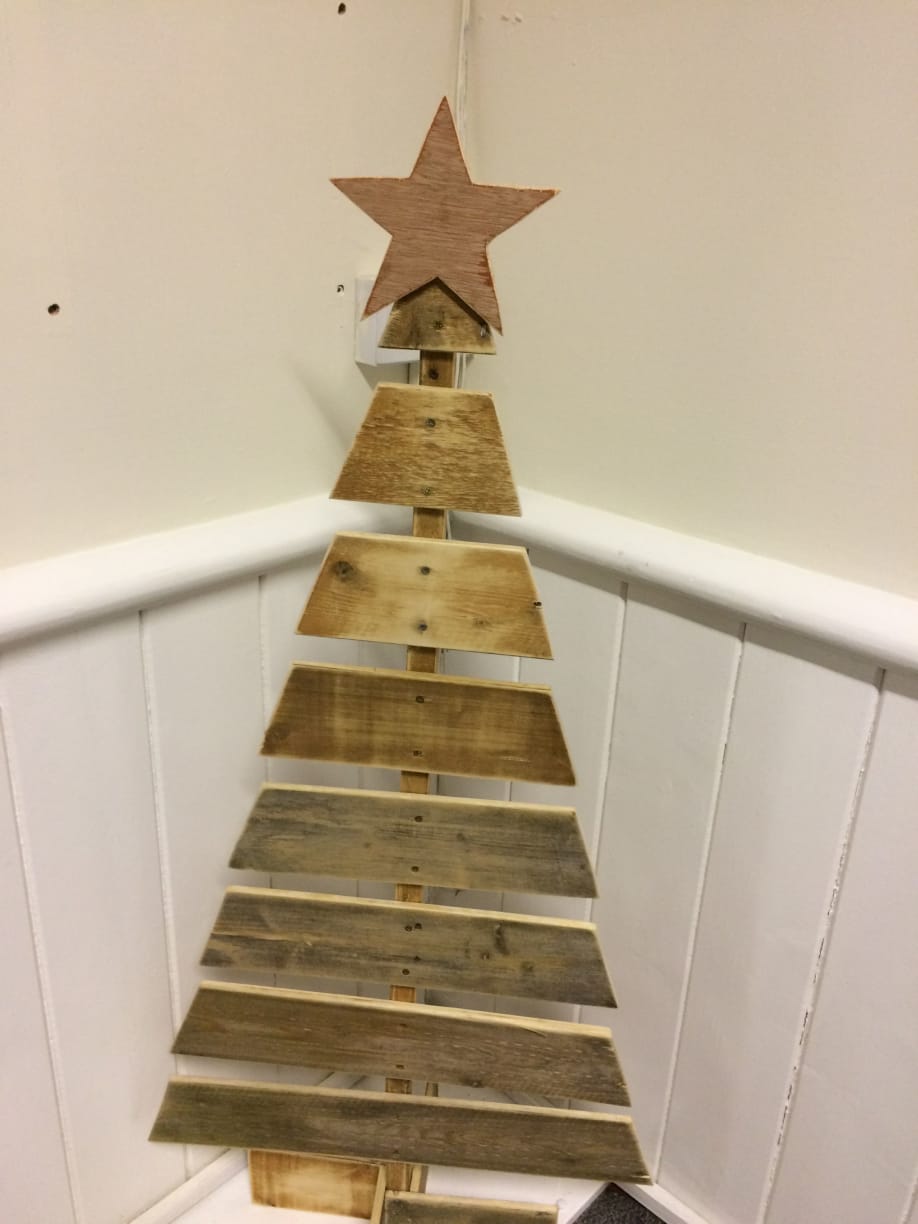 Upcycled handmade wooden pallet Christmas Tree